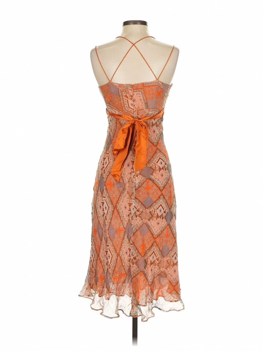 Arden B Silk Summer Dress Flowy Halter Size 2 - Picture 3 of 5